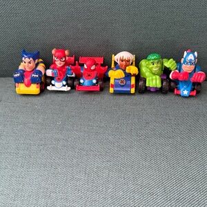 Marvel Superhero Mini Racer Toy Car Set of Six